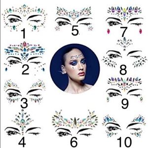 (E) Adhesive Facial Jewels